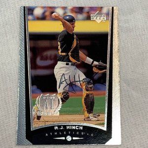 1999 Upper Deck #166 Oakland A's AJ Hinch Authentic Autograph